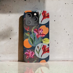 Watercolor Painted Floral Geometric Boho Tough Case  for iPhone 15 Google Pixel Samsung Galaxy