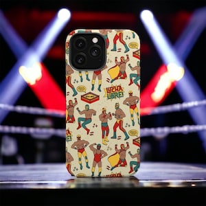 Lucha Libre brottare Tough Phone Case, mexikansk brottningsdesign