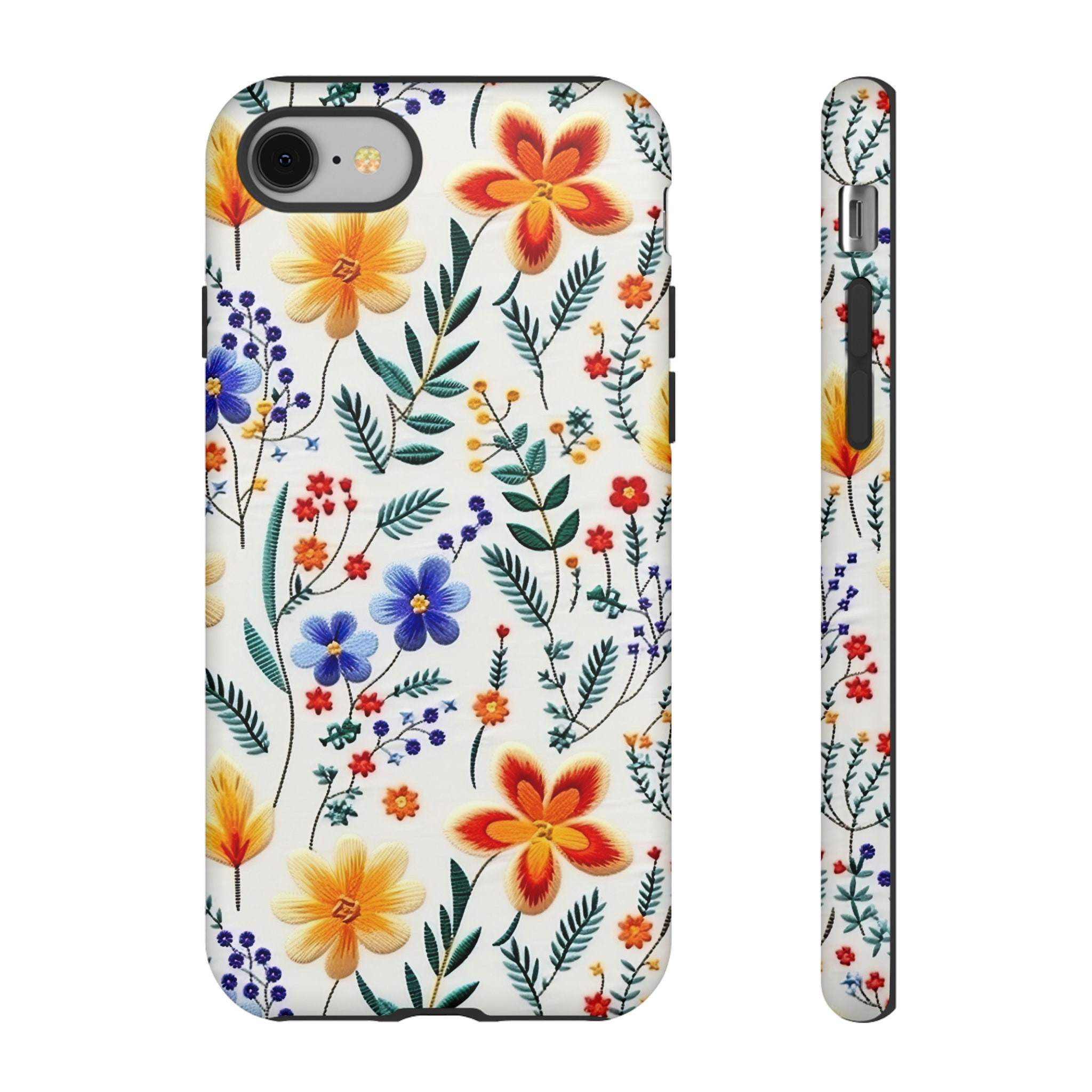 刺繍の花の携帯電話ケース、花柄、iPhone & Galaxy - Etsy 日本