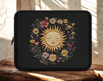 Etui na laptopa w kwiaty, torba na komputer w stylu boho, akcesorium techniczne