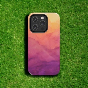 Pink and Yellow Sunset Watercolor Artist iPhone 15ProMax, Samsung Galaxy,  Google Pixel