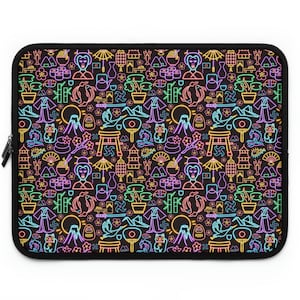 Japanese Neon Night Laptop Sleeve Neoprene Laptop Sleeve Macbook Air 13 15 17