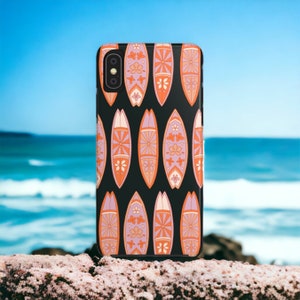 Vintage Hawaiian Surfboard Pattern Tropical Polynesian Design, iPhone 15,  Samsung Galaxy S24,  Google Pixel 8 Pro