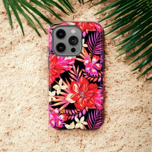 Hot Pink Hawaiian Phone Case iPhone 15 case, Android Samsung Galaxy S24 Google Pixel 8 Pro