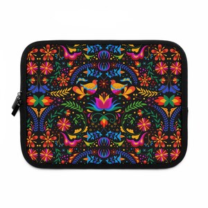 Czarny meksykański kwiatowy pokrowiec z neoprenu na laptopa MacBook Air 13 15 17 zdjęcie 9