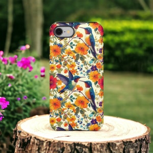 Hummingbird Phone Case, Floral Phone Case, Garden Phone Case, Samsung Galaxy S24, Google Pixel 8