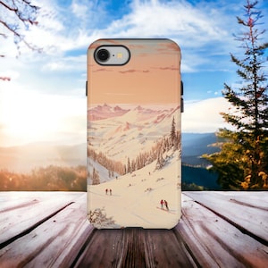 Ski Phone Case, Snow Phone Case, Skiing Phone Case, Winter Phone Case