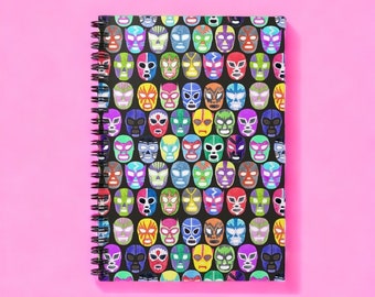 Lucha Libre Luchador Mexican Wrestling Spiral Notebook - Ruled Line