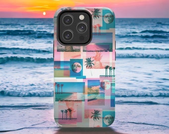 Beach Collage Tough-telefoonhoesje, iPhone, Galaxy, Pixel
