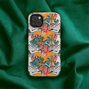 Exotic Safari Boho Print, Jungle Tiger Phone Case, iPhone 15 Pro Max, Google Pixel, Samsung Galaxy