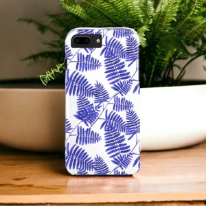 Blue Fern Phone Case iPhone Phone Case Tough Case, iPhone 15 Phone Case, Samsung Galaxy S24, Google Pixel 8