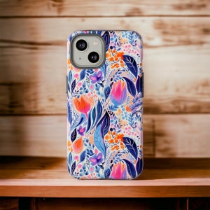 Vivid Floral Phone Case for iPhone 15, 14, 13, Spring Flowers Phone Case for Samsung Galaxy, Google Pixel
