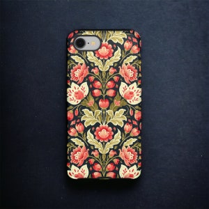 Hygge Floral Phone Case, William Morris Style Phone Case, Nordic Phone Case, Samsung Galaxy S24, Google Pixel 8
