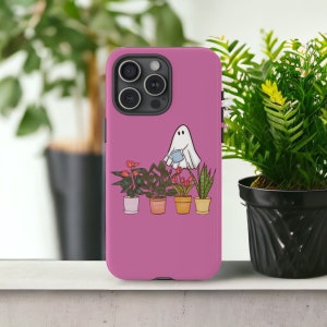 Gardening Ghost Phone Case for iPhone 15 14 13 12, Plant Mom Ghost Phone Case for Samsung Galaxy