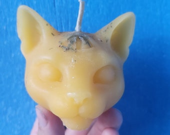 Psychic Kitty Witchcraft Divination Candle by Theyfriend Candles - Queer, Trans, & Nonbinary Witchcraft