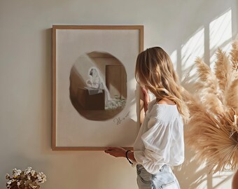 Jesus Christ Painting, Jonathan Roumie Inspired Art Print, "To Bless Me With His Love"