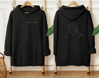 The Chosen Christ unisex hoodie, Prince of Peace sweatshirt, simple line drawing of Christ