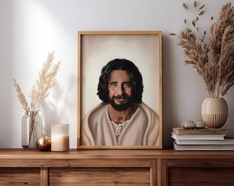 Jesus Christ Art Print, Jonathan Roumie Inspired, Matte Art "To Calm My Troubled Heart"