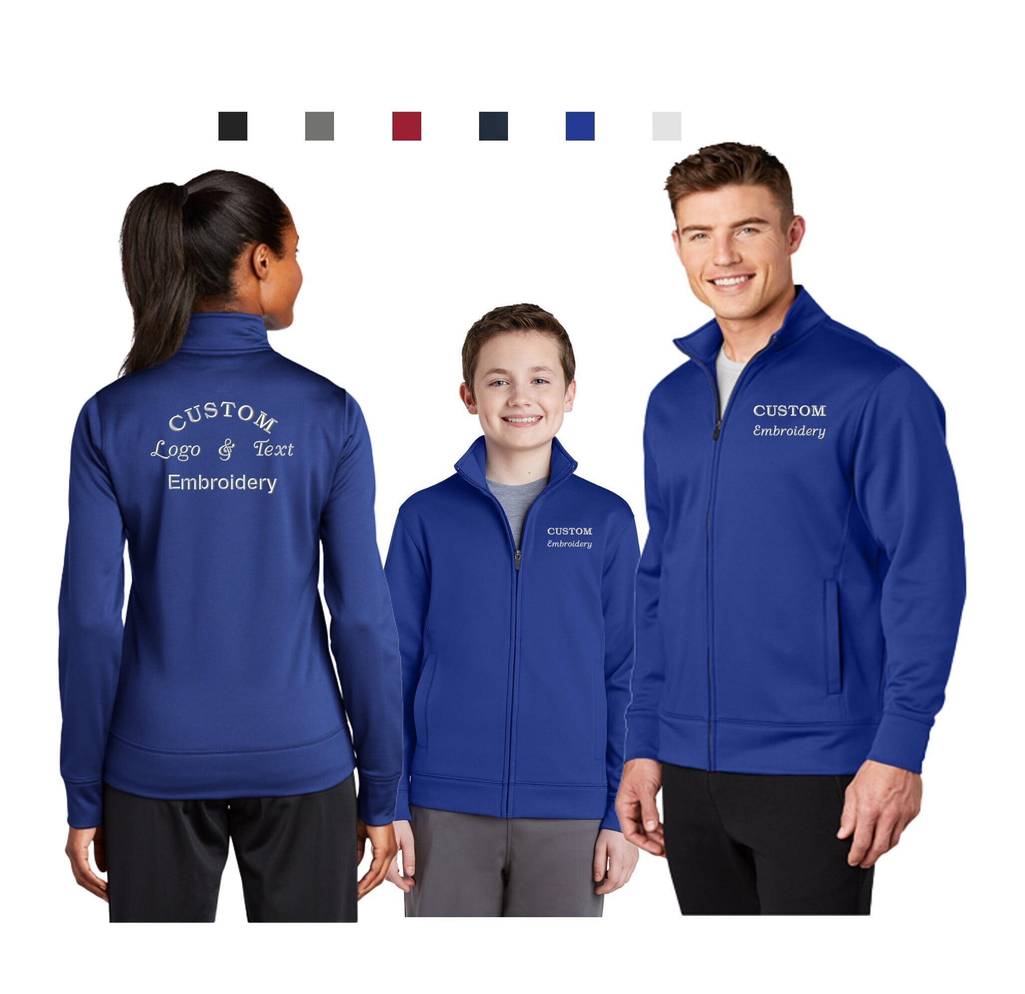 Custom Embroidered Sport-tek Ladies Sport-wick Stretch Full-zip Jacket  Monogrammed Team Logo Corporate Uniform Collar With Ruching LST852 