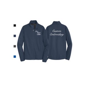 Custom Embroidered Active Soft Shell Jacket Personalized Branded Logo  Business Corporate Team Men's Unisex Ladies Port Authority J717