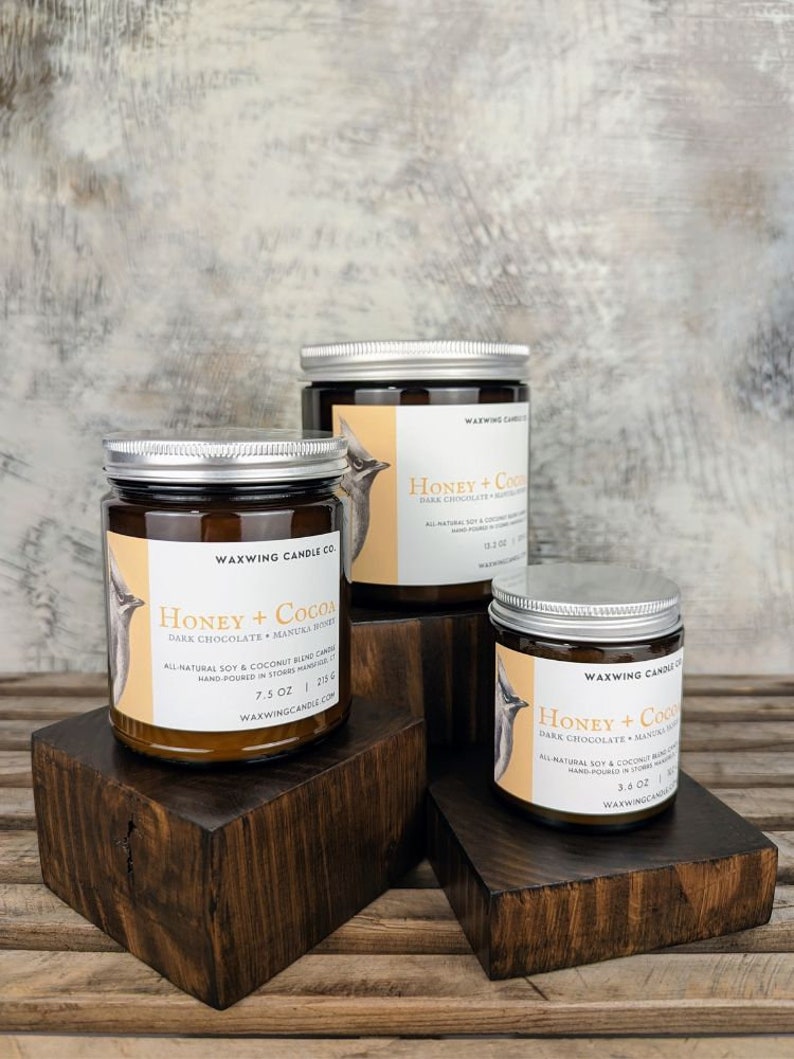 Honey Cocoa Allnatural Soy Coconut Wax Blend Scented Etsy