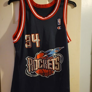 Hakeem Olajuwon Houston Rockets 1996-1997 White Authentic Jersey - Rare  Basketball Jerseys