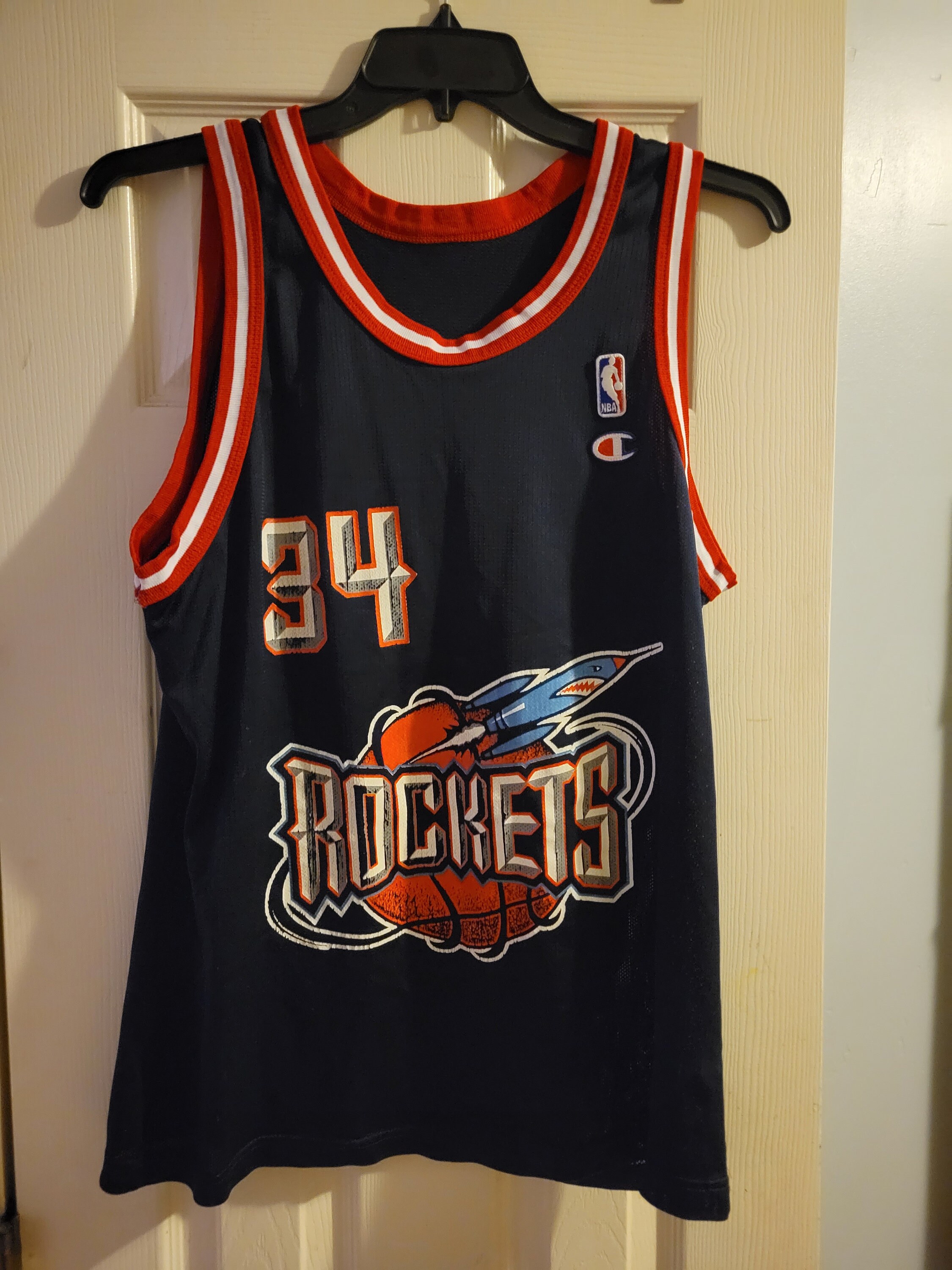 VINTAGE HAKEEM OLAJUWON HOUSTON ROCKETS AUTHENTIC CHAMPION JERSEY -  Primetime