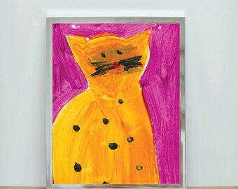 Axel — Artacat | High-quality stretched canvas print from Judy Latta | Original artwork | Cat art prints | Neo-expressionism