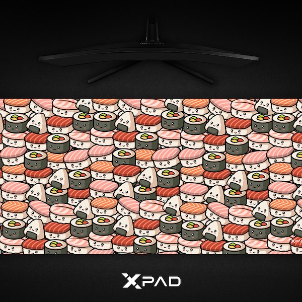 SUSHI MAKI DOODLE [ Tapis de souris ] Design unique, haute qualité, durable et résistant.