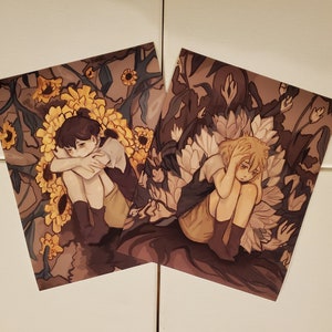 OMORI Basil & Sunny Artwork Prints