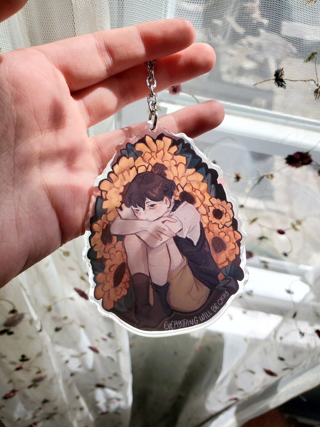 OMORI Sunny & Basil everything Will Be Okay Double Sided Acrylic