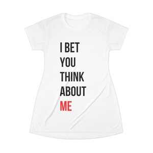 Aposto que você pensa em mim Vestido camiseta