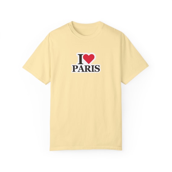 Tシャツ・カットソー I LOVE PARIS & T-SHIRT I Love Paris T-shirt - Etsy