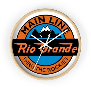 Denver and Rio Grande Western Logo Train Wall Clock