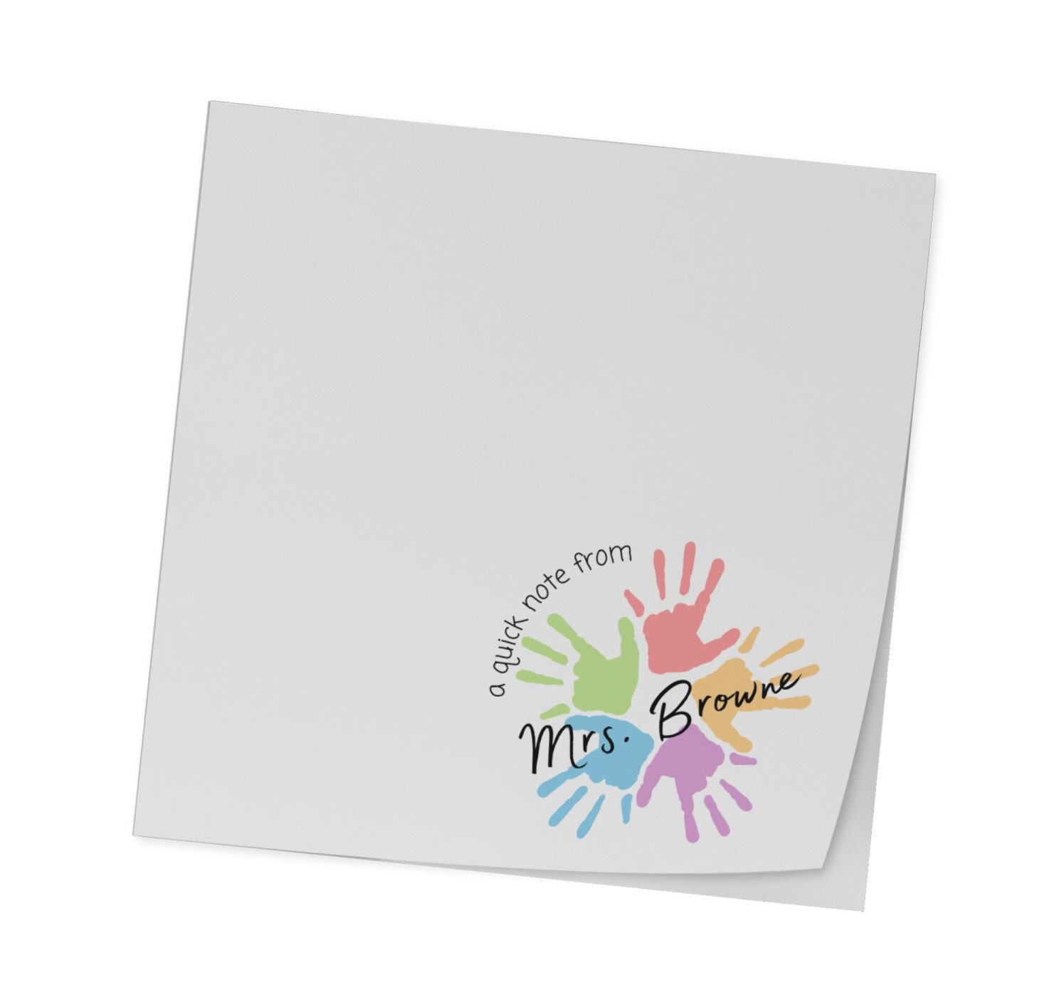 Secretary Sticky Notes Personalized Post-it Sticky Notes for Teacher, Preschool, Mom ...