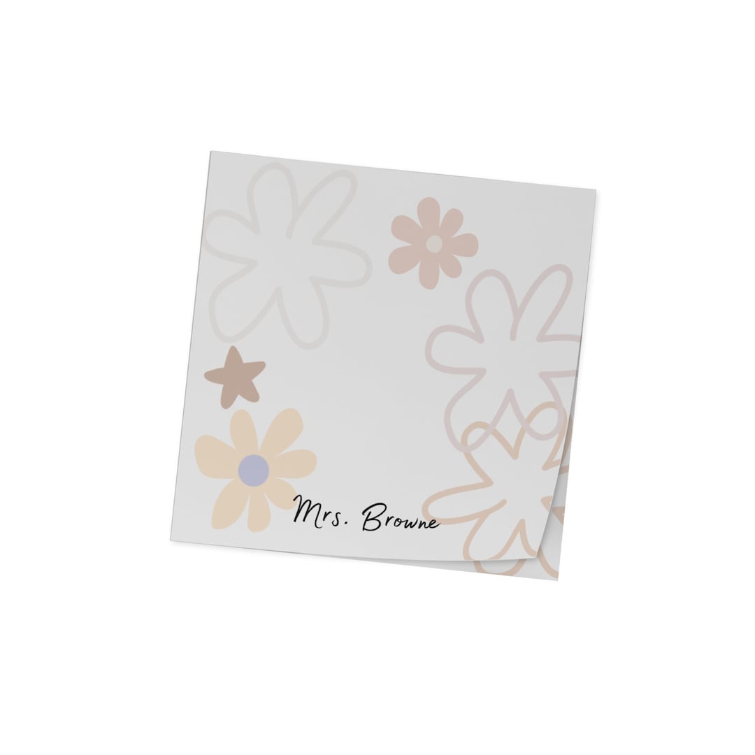 Personalized 3 Postit Notes Design With Whimsical Etsy