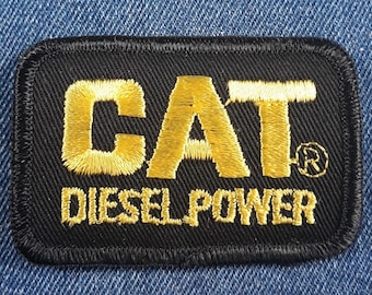 Original NOS 70s Vintage Cat Diesel Power 3"x2" Patch Caterpillar Heavy Equipment