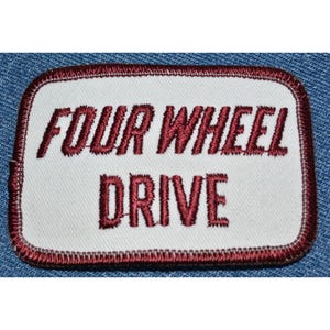 Original Vintage 70s Four Wheel Drive 3&quot; Patch Truck Rig 4X4 Off Road Mud Retro