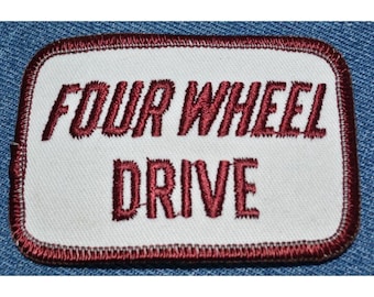 Original Vintage 70s Four Wheel Drive 3" Patch Truck Rig 4X4 Off Road Mud Retro