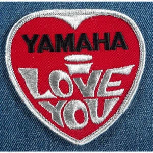 NOS 70s Vintage Yamaha I Love You Patch Motorcycles Snowmobile Dirt Bike Racing