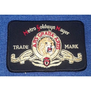 NOS Original 80s Vintage MGM Movie Studio 4.5&quot; Patch Metro Goldwyn Mayer Lion