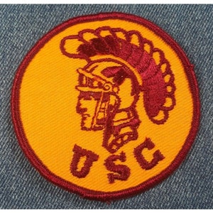 NOS 70s Vintage USC Southern California TROJANS 3&quot; Patch College Football Original