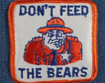 NOS Vintage Don't Feed The Bears 3" Patch - Boy Scouts - National Park - Smokey