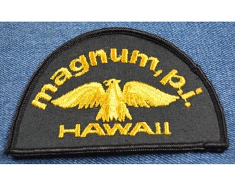 80er Jahre Original Vintage MAGNUM P.I. HAWAII Aufnäher 4.5" von Tom Pulli für die Serie