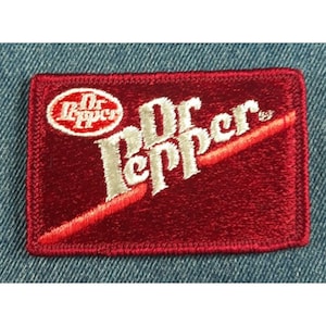 NOS 80s Original Vintage Dr Pepper 3&quot; Patch - Soda Soft Drink Pop - RETRO