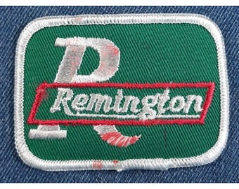 NOS 80s Original Vintage REMINGTON 3" Patch Rifle Shotgun Hunting Ammo Shooting Cool