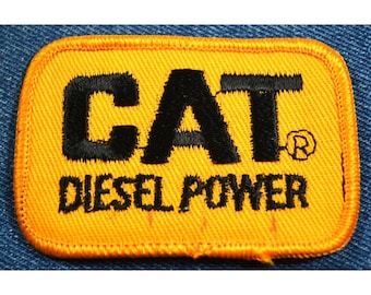 NOS 70s Original Cat Diesel Power 3"x2" Patch Caterpillar Equipment - RED SPOT
