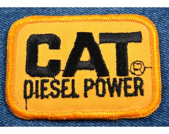 NOS 70s Original Cat Diesel Power 3"x2" Patch Caterpillar Heavy Equipment Hat
