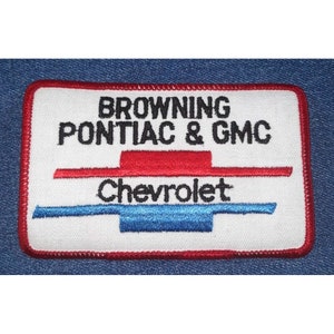 NOS Vintage Original 80&#39;s Browning Pontiac & GMC Chevrolet 4.5&quot; Patch Truck Semi Dealership Car GM