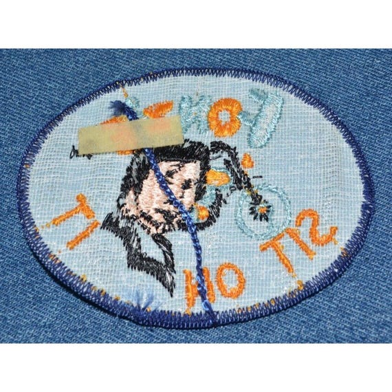 Original NOS Vintage 70s FONZIE 4" Patch TV Show Sitcom Happy Days Sit On It View 2
